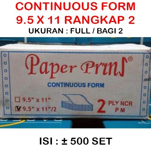 

NEW PRODUK CONTINUOUS FORM PAPER PRINT 9X11 2 PLY WARUNG ARA67