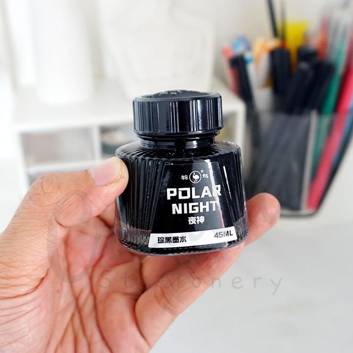 

Ostrich Tinta Fountain Pen Ink Special Polar Night Brown Black 45 Ml Refill Pena Kaligrafi