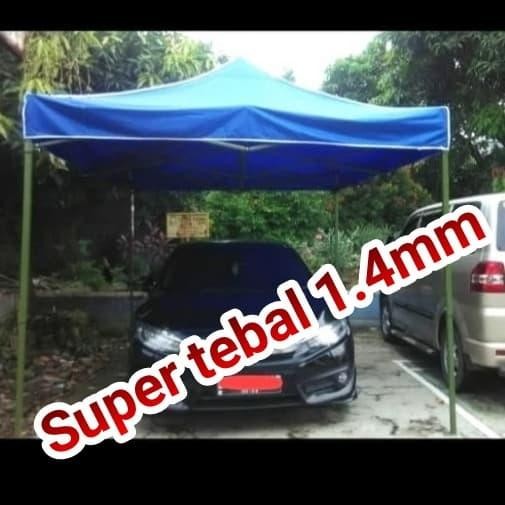 TENDA LIPAT SUPER uk 3x4.5 KETEBALAN BESI 1.4MM