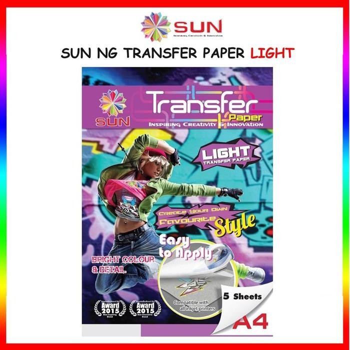 

Pilihan- Kertas Sablon Kaos Katun Gelap / Cerah A4 - Sun Next Generation Transfer Paper Dark /