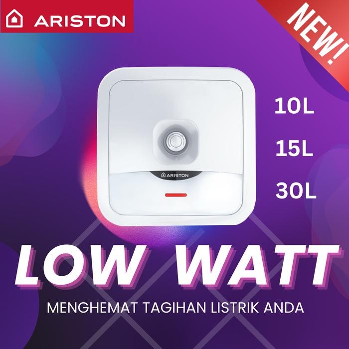 Water Heater Ariston Low Watt 10 15 30 Liter / Pemanas Hemat Listrik