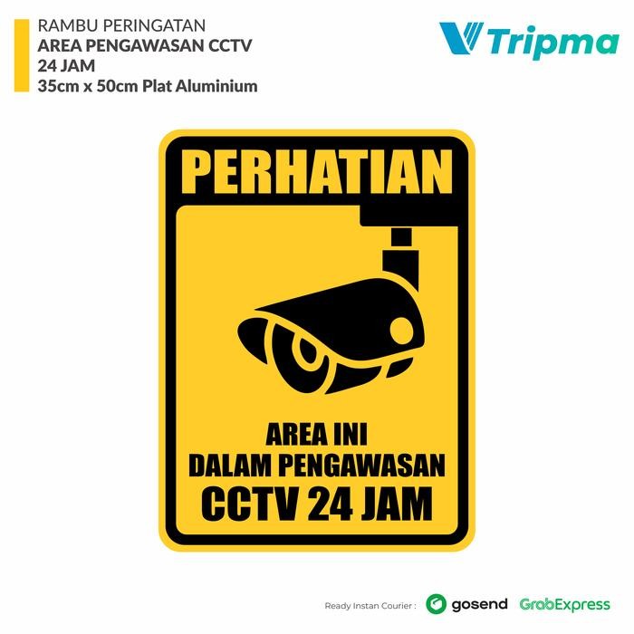

RAMBU PENGAWASAN CCTV 35CM X 50CM PLAT ALUMUNIUM - M1