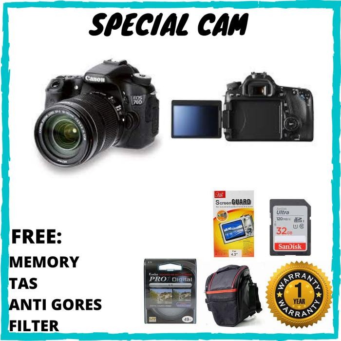 CAMERA CANON EOS 70D KIT 18-135MM / CANON 70D KIT 18-135MM Shopeseler