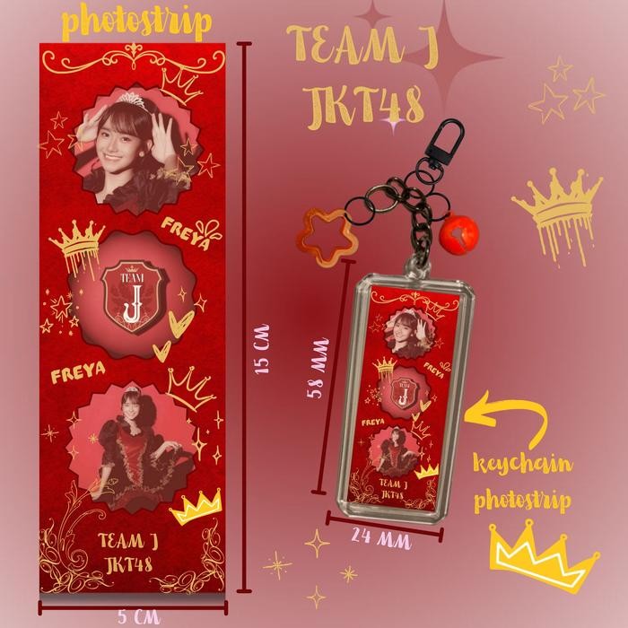 Keychain Photostrip Akrilik l Gantungan Kunci Akrilik JKT48 ( TEAM J)