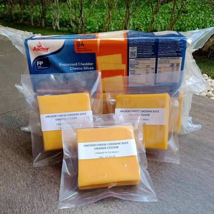 

Pilihan- Anchor Cheese Cheddar Slice Orange Color Repacking Isi 12 Slice