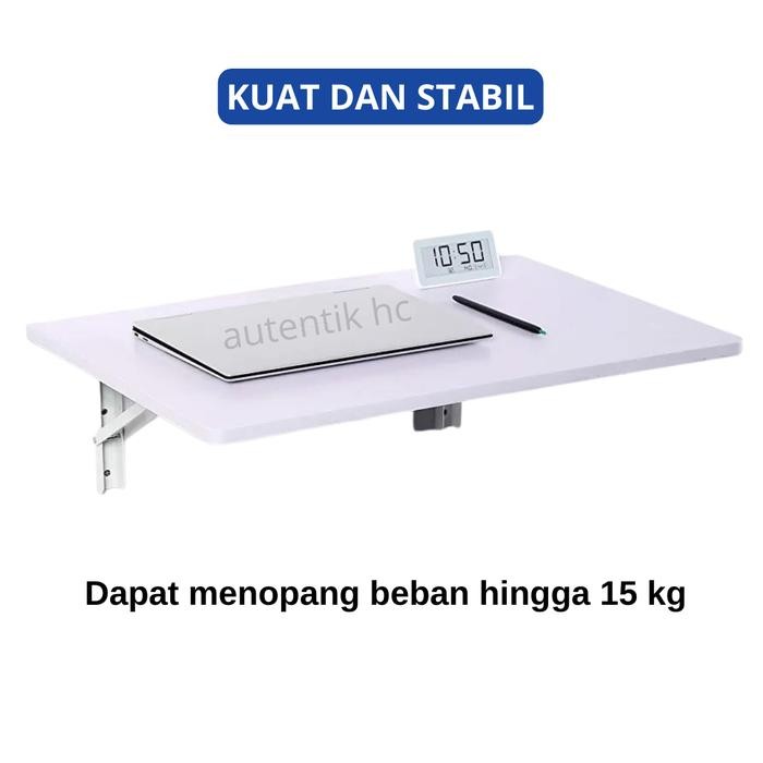 Meja Lipat Portable Tempel Dinding Kerja Laptop nimalis Hemat Ruang Engsel Bisa Di Lipat