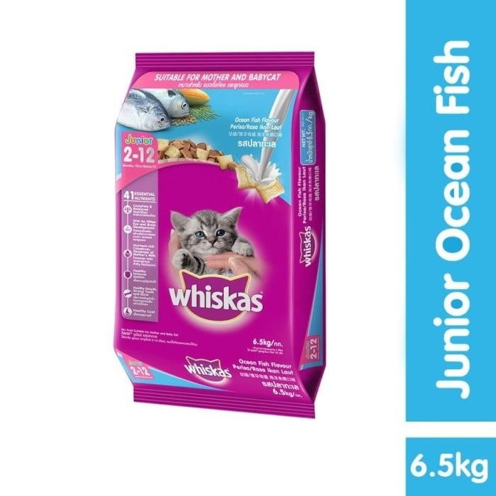 Terbaik Whiskas Junior Ocean Fish With Milk 6,5Kg Dry Food / Makanan Kitten 100% Ori
