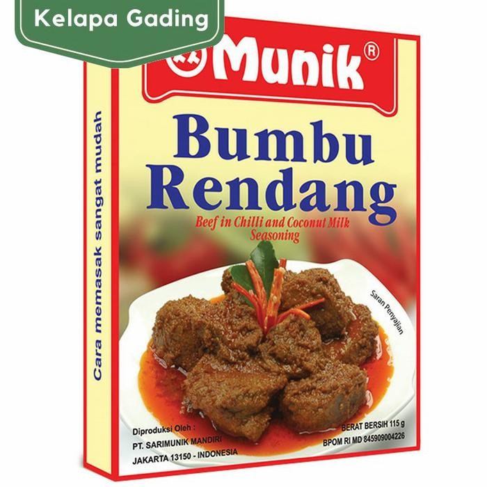 

Stok Baru Bumbu Munik Nasi Goreng Uduk Kuning Ayam Rendang Empal Rawon Hainam