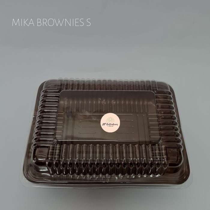 

1 DUS 200 pcs Mika Brownies S M L Plastik kue Tempat Makan GROSIR