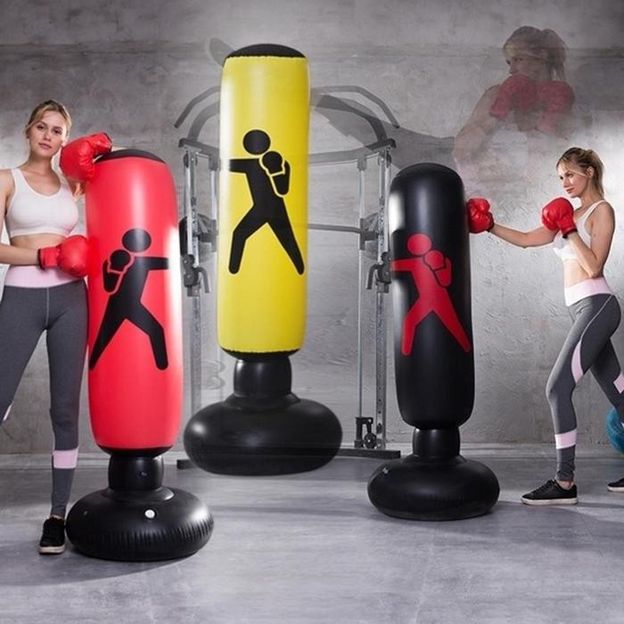 Terlaris Vertical Punching Bag Tiang Samsak Beladiri Tinju Boxing Punch Target - Alat Olahraga