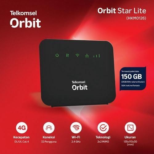 Huawei Orbit Star Lite Telkomsel Modem WiFi 4G HKM 0126 / HKM0126 - Black