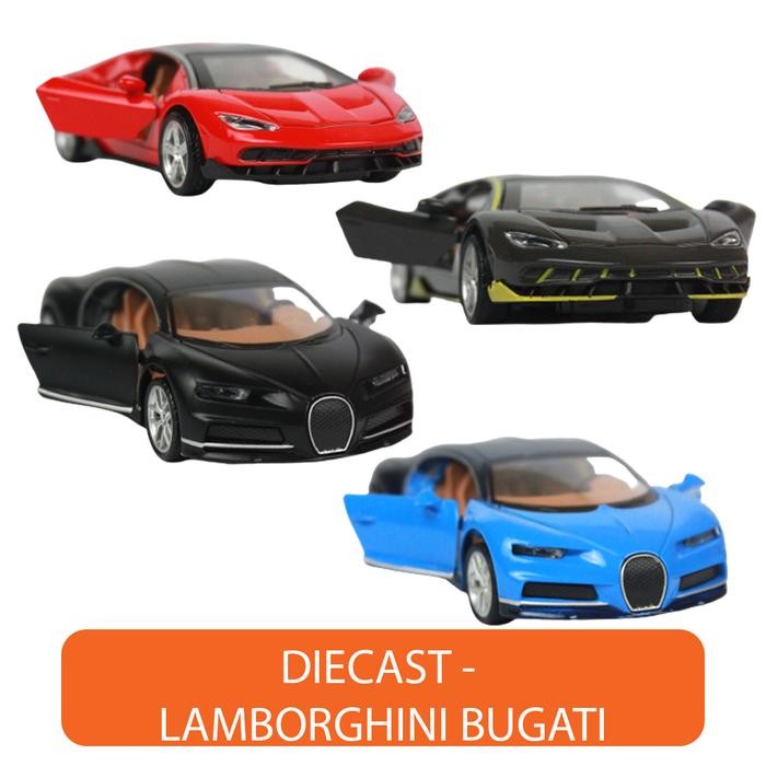 Diecast Lamborghini Bugati, Miniatur Mobil, Miniatur Diecast