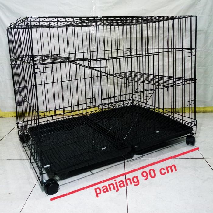 kandang kucing 90 dua tingkat