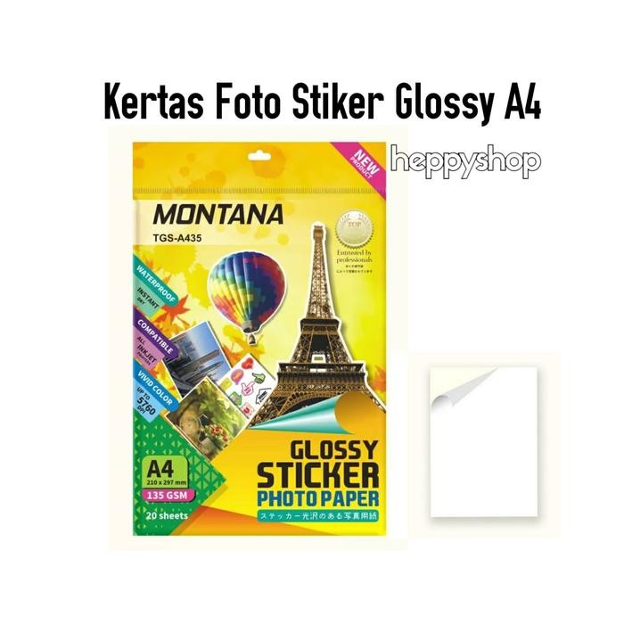 

Kertas Foto Stiker Glossy A4