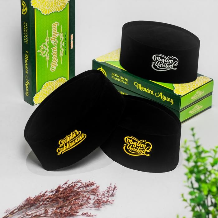 Peci Songkok Kopiah Muslim United Sedulur Saklawase ( Bordir Kanan Kiri ) Peci Pria Anak Dan Dewasa