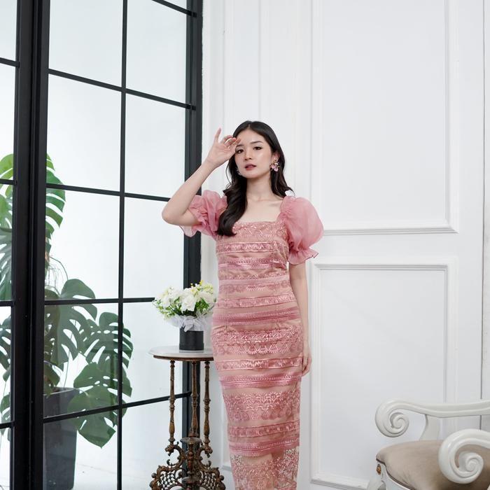 Pilihan- Miss Nomi - Brigitta Dress Bodycon / Dress Brokat Import / Dress Pesta / Dress Wanita