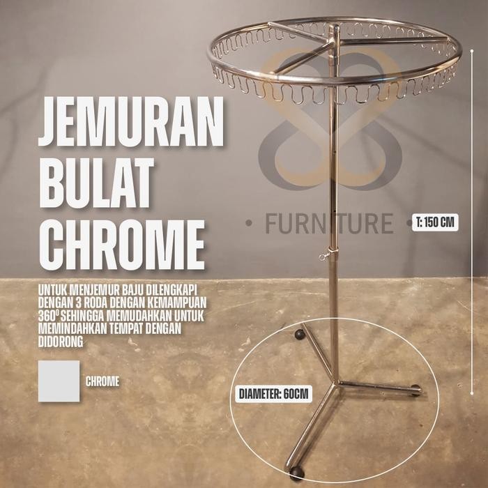 Jemuran / Jemuran Baju Bulat / Jemuran Baju Bulat Stainless Pasti Ori