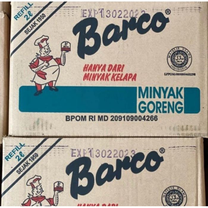 

ORIGINAL Minyak Goreng Kelapa "Barco" Pouch 2 Liter - 1 Dus (6 Pcs) READY STOCK