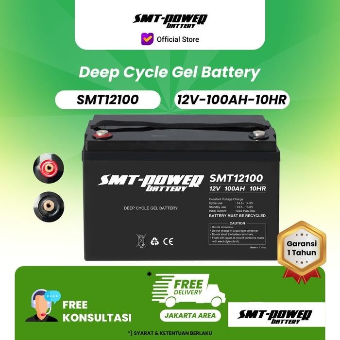 Hemat Battery Smt Power 12V 100Ah Terlariss 