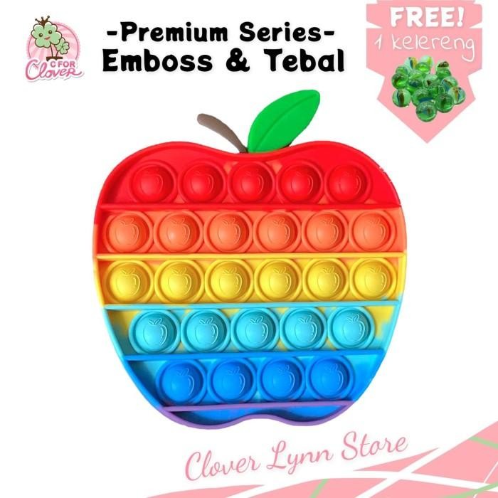 POP IT PREMIUM RAINBOW APPLE fidget cfc mainan