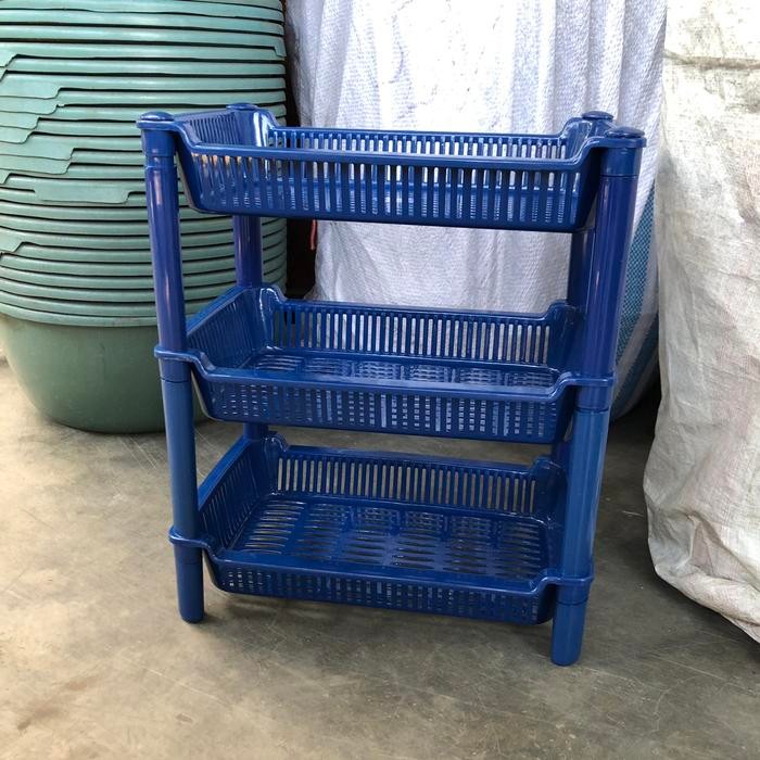 Rak Bumbu Bawang Plastik Serbaguna Susun 3 Mini