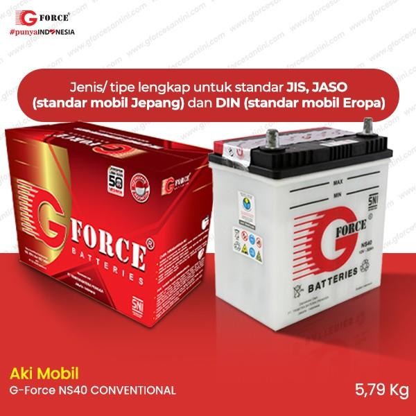 Gercep Gforce Ns40 - 32B20R / Ns40L 32B20L (32 Ampere) - Aki Mobil Terlariss 