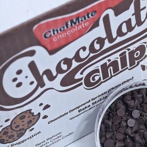 

Chefmate Chip Dark 1kg Chocolate Chocochip Compound Cokelat Chips