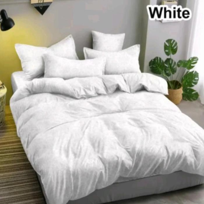 PROMO DISKON Sprei putih polos embos tinggi 30cm sprei hotel