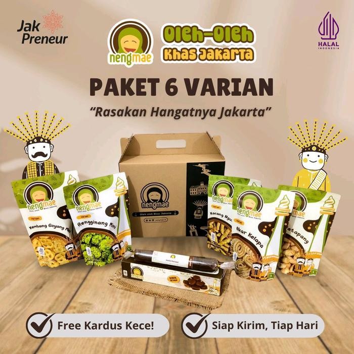 

Paket Oleh Oleh Khas Jakarta 6 Varian by Neng Mae Free Kardus Kece