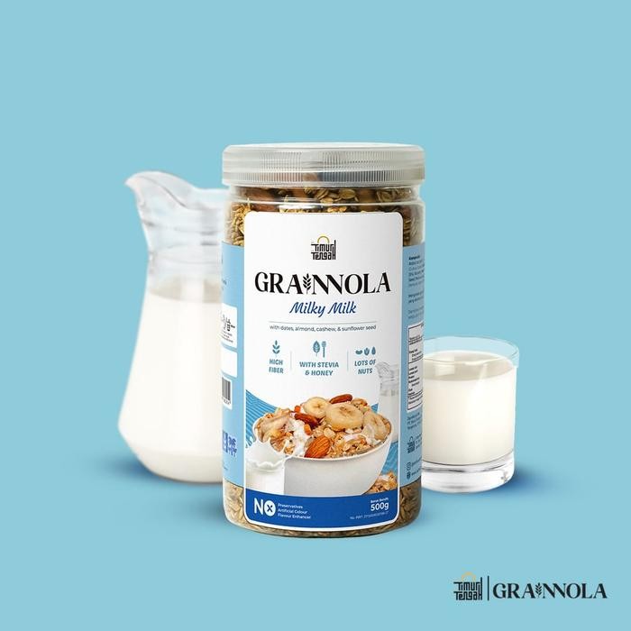 

Timur Tengah Grainnola Milky Milk 500 gr Granola Cemilan Sehat Rendah Kalori
