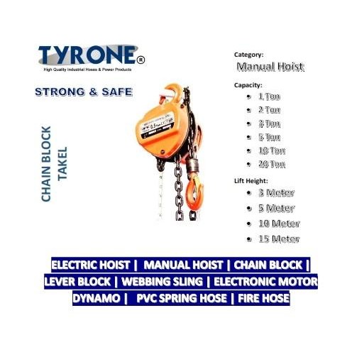 1 TON X 15 METER KATROL / CHAIN BLOCK / TAKEL