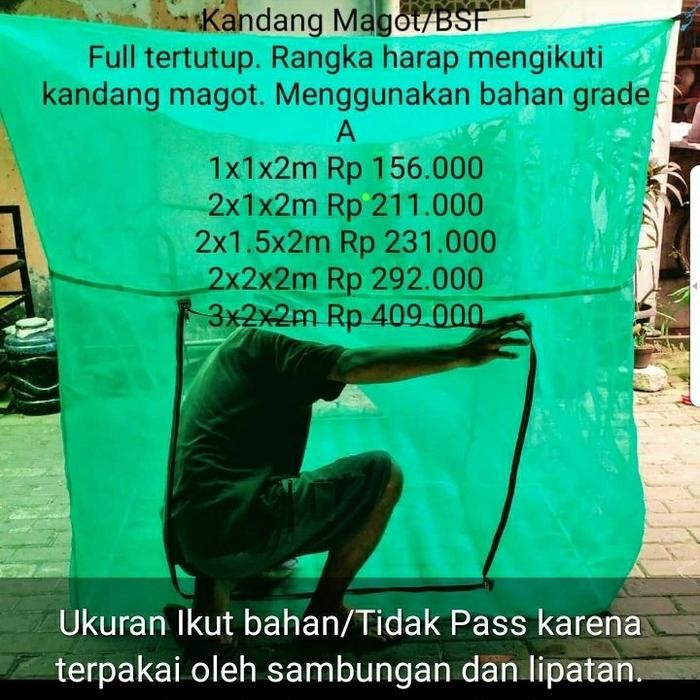 KANDANG MAGOT LALAT BSF 2X2X2M