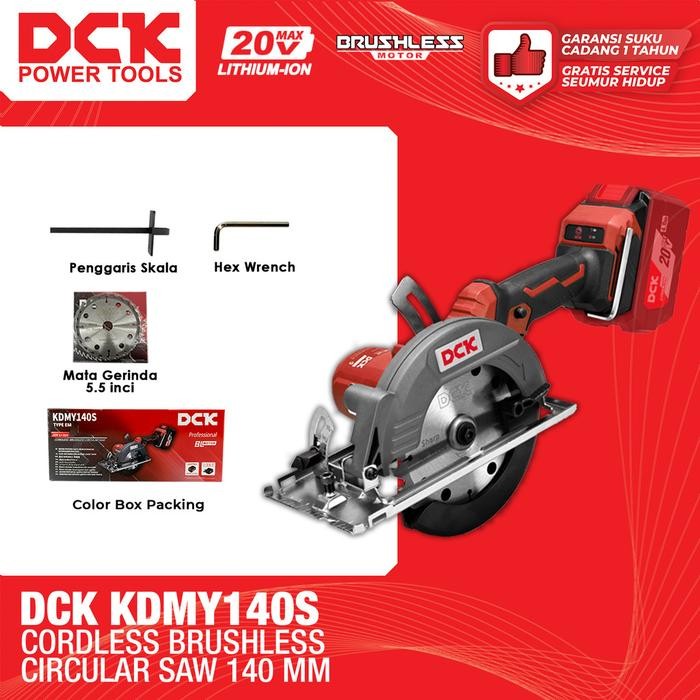 Mikita Power Tools - Mesin Sirkel 5.5 Inch Dck Cordless Brushless Circular Saw 140Mm