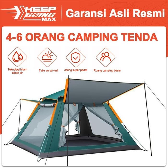 Ready Tenda Camping 4-6 Orang/Portable Waterproof Camping Tent/Tenda berkemah gunung