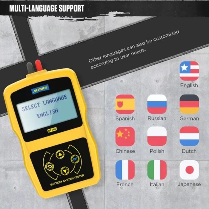 AUTOOL TESTER AKI BATERAI BT360 12V DIGITAL ANALYZER VOLTMETER
