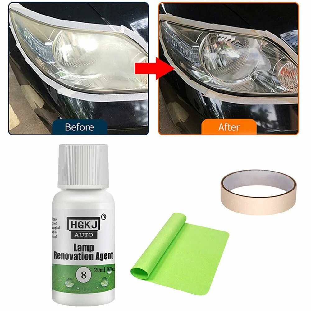 20ml HGKJ-8 Car Headlight Restoration Kit Auto Headlight Repair Refurbishment Agent Fluid Car Polish