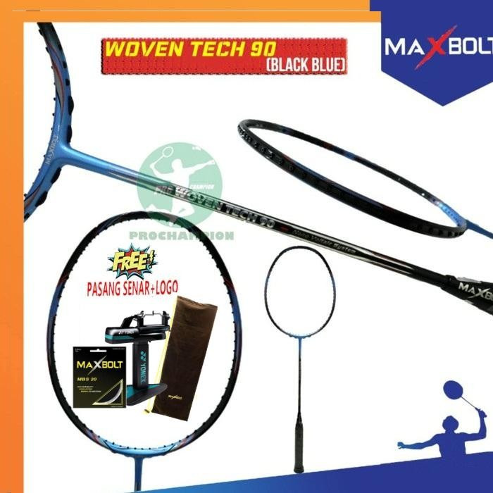 MAXBOLT WOVEN TECH 90 RAKET BADMINTON ORIGINAL