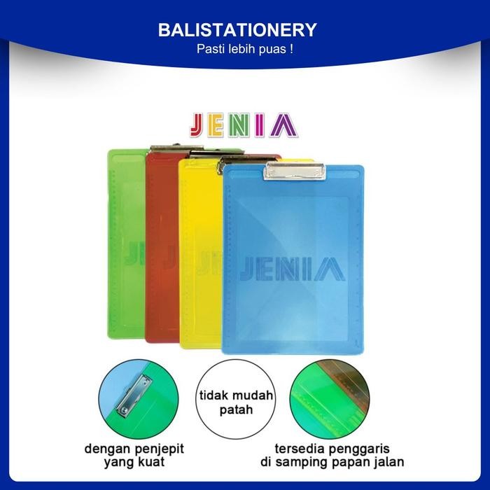 Papan Jalan Papan Ujian Plastik Clipboard Jenia
