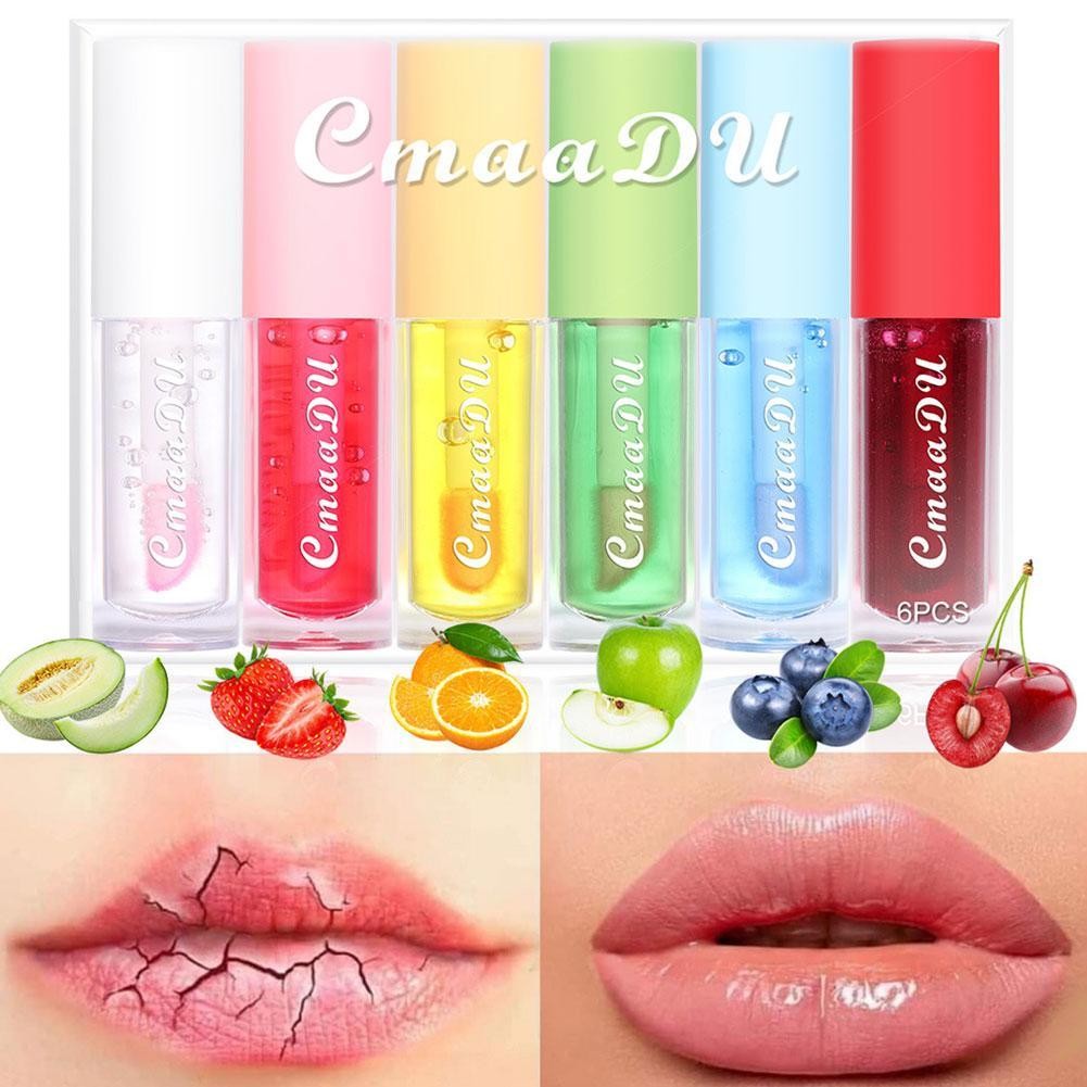 Fruit Flavored Discolored Lip Balm Magic Color Lasting Lip Lipstick Care Gloss Moisturizing Glaze Gi
