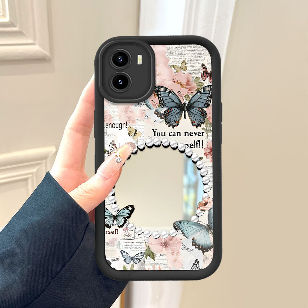 Casing Hp Untuk VIVO Y15S Y01 Y01A Y15A Y15C Cermin Softcase Case Phone Kesing Kupu 1259 JZ