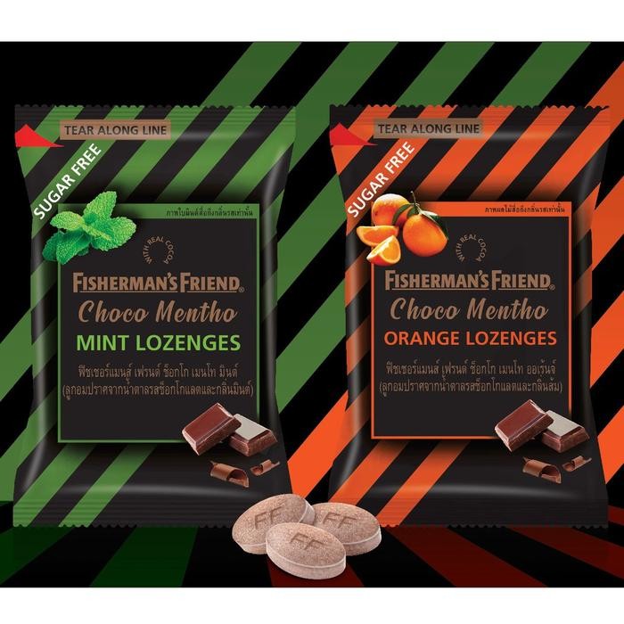 Lansungkirim- Fisherman Sugar Free Permen Tenggorokan Permen Batuk Perment Mint 25Gr