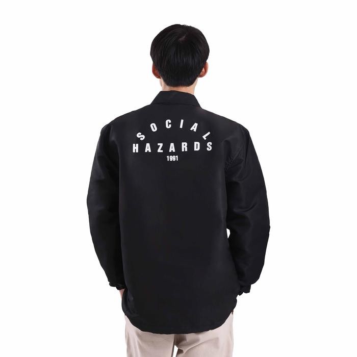 Roughneck CJ025 Black Social Hazards Coach Jacket Jaket Nyaman