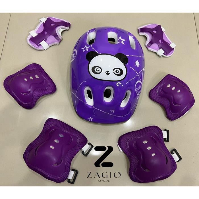 Helm Decker Anak Helm Decker Sepeda Anak Alat Pelindung Lutut Siku Tangan