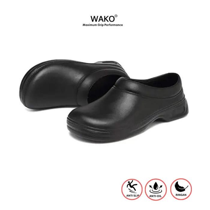 setia SEPATU KITCHEN WAKO CHEF SAFETY SHOES KITCHEN WAKO SLIPON Karet Kasual