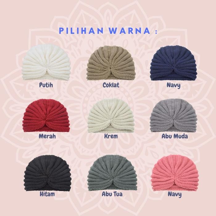 d6fs- Turban Wanita Dewasa Instant / Turban Arabic Simple Turban Rajut Cewek