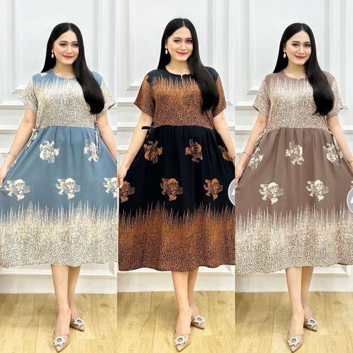Daster Chibi Luna Pekalongan Matt Rayon Pekalongan Premium Motif Sembur Tbk