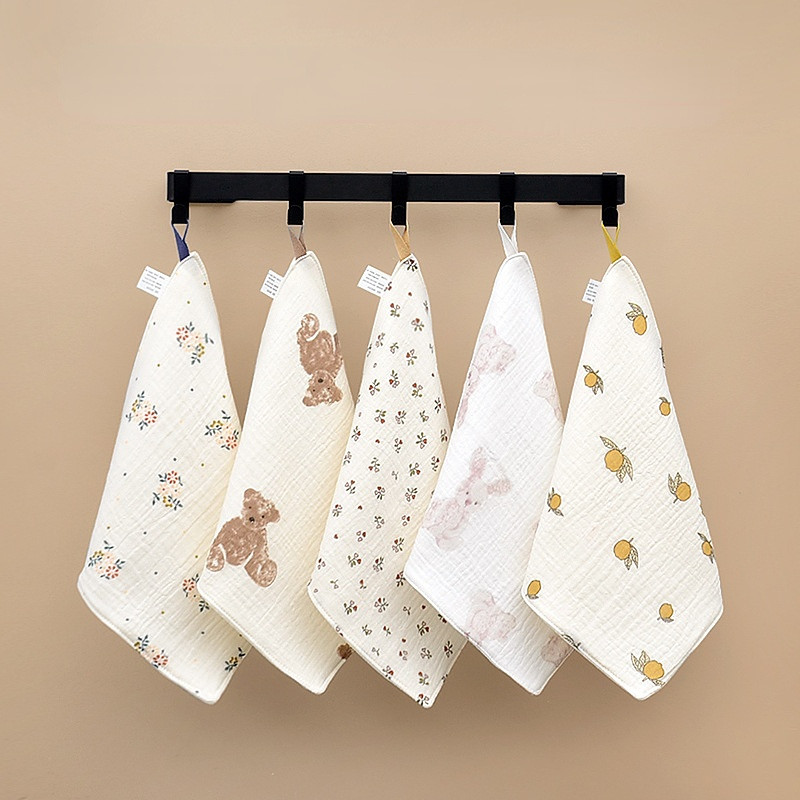 Baby Towel Washcloth Muslin Cotton Bibs & Burp Cloths New Born Handkerchief Towels Infant Towel Bath