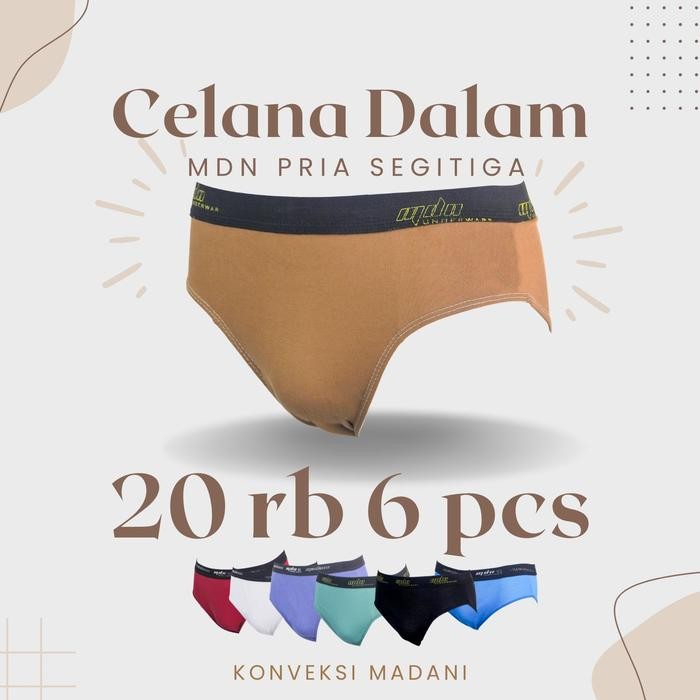 rv45- Celana Dalam Pria Isi 6 Murah Langsung Dari Konveksi Model Boxer Menggunakan Karet 3