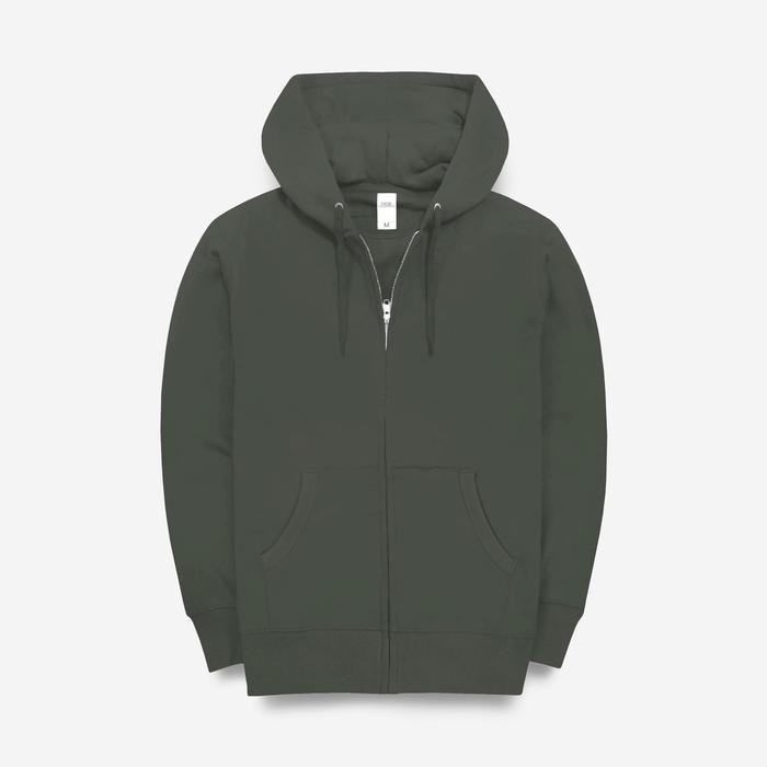Sale Hoodie Zipper Olive Green Human Greatness