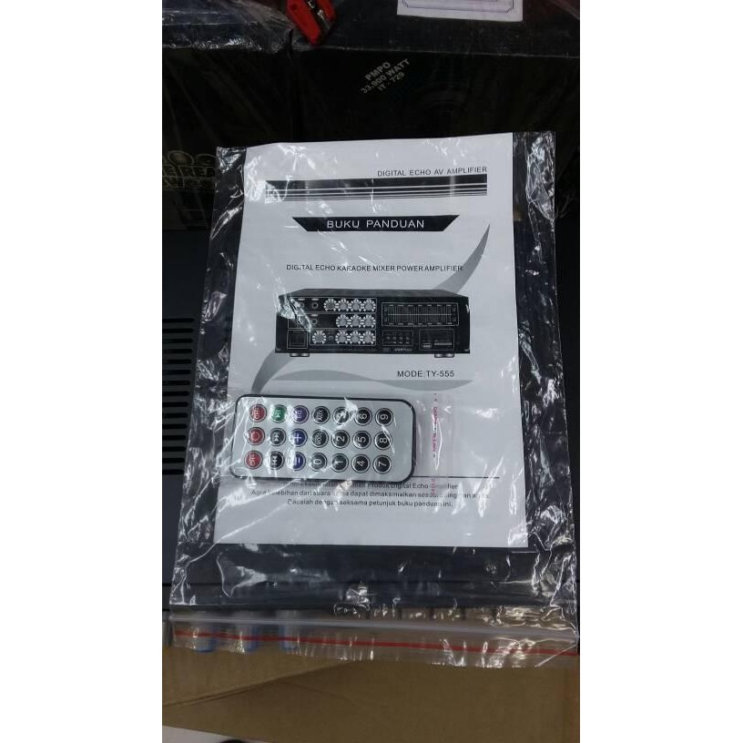 Hemat Power Amplifier Karaoke Bowel Ty-555 (Bluetooth,Equaliser) Terlariss 